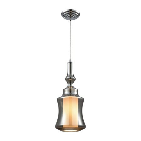 Elk Lighting Alora 1-Lght Mini Pndnt Chrome w/Smoke-plated & Opal Wht Glss 56503/1-LA